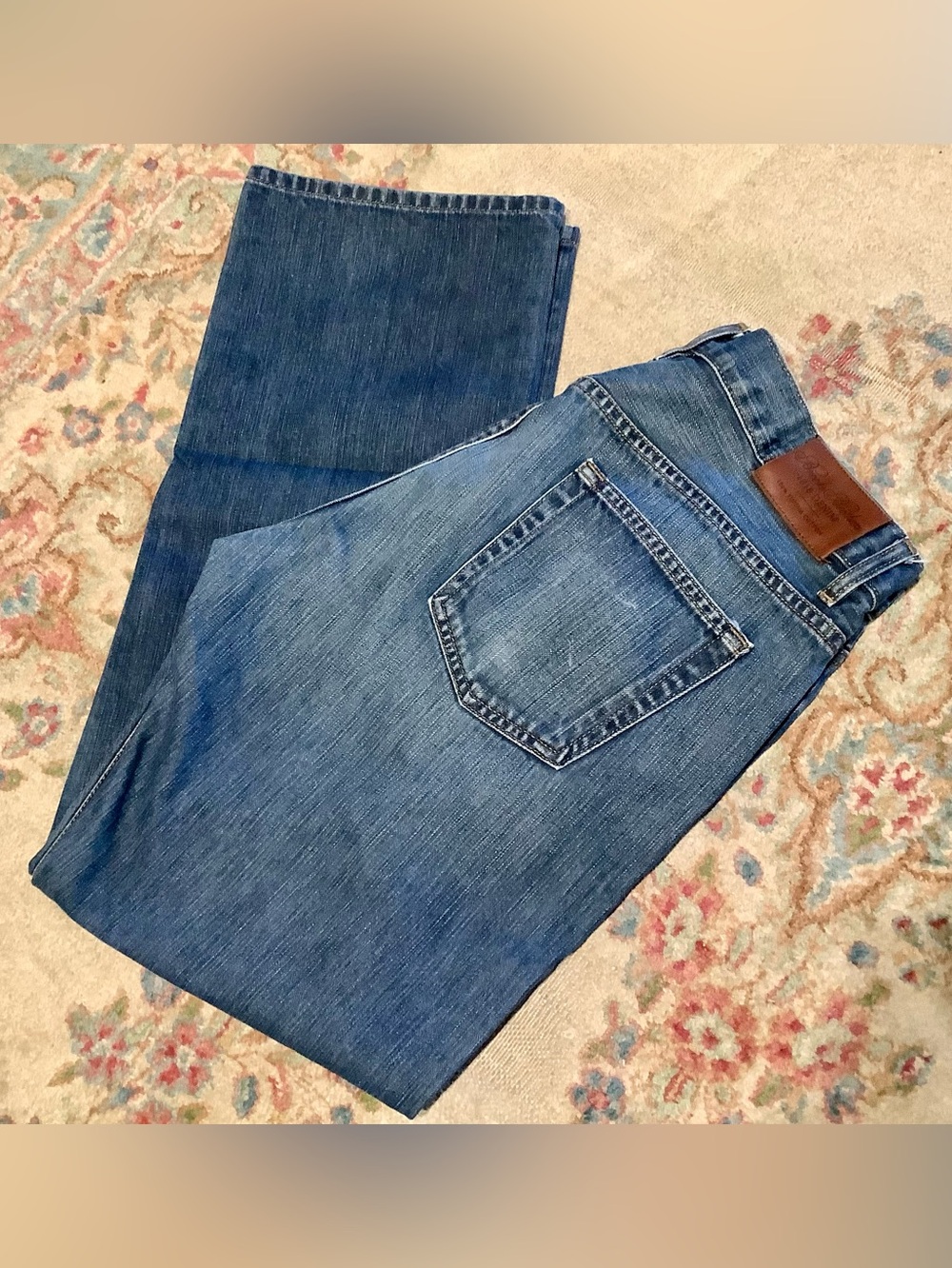 Brooks Brothers 1828 Classic Blue Denim Relaxed Jeans Supima cotton Sz 36x32